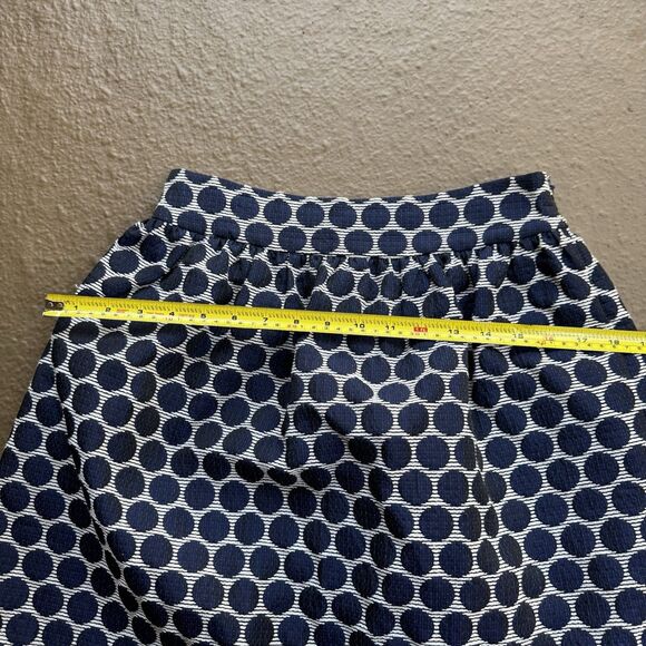Kate Spade Bubble Skirt Sz 4 Navy Blue & White Lace Lined The Rules With Pockets - Picture 6 of 16